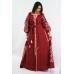 Boho Style Ukrainian Embroidered Maxi Broad Dress Red "Grace"